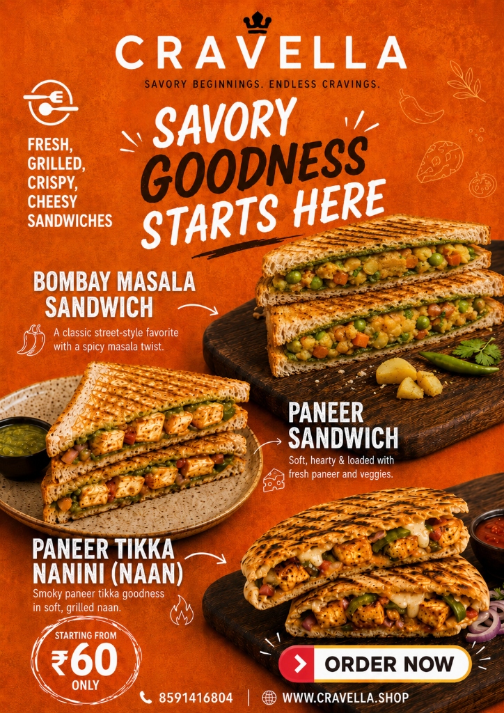 Savory Goodness Starts Here Poster